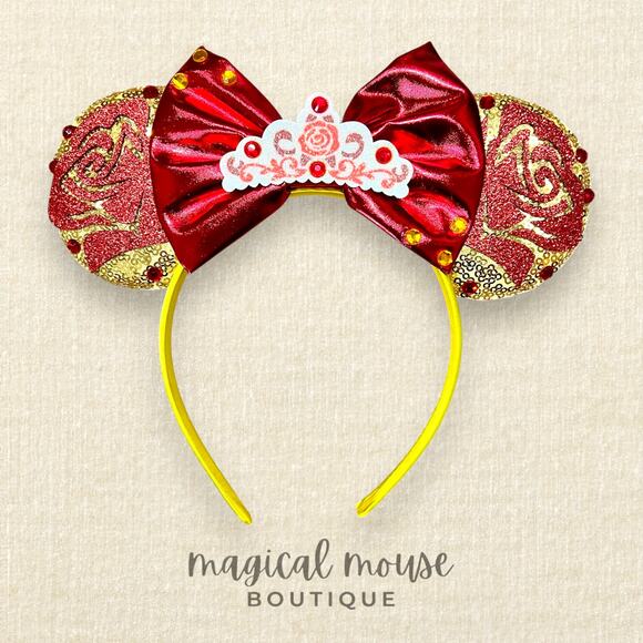 Disney Accessories - Princess Belle Minnie Ears | Disney's Beauty & The Beast-Inspired Mouse Headband